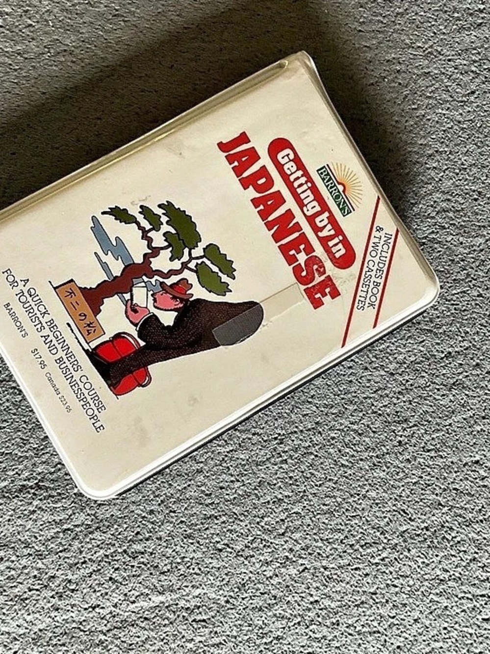 Vintage 1984 Barron's Getting By In Japanese Complete Book & 2 Cassette Tape Kit
